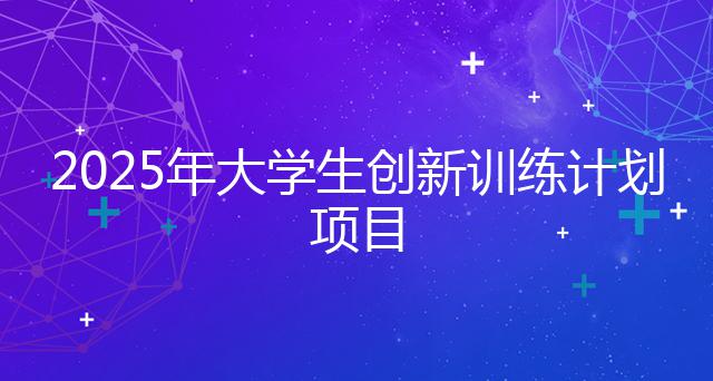 2025年大学生创新训练计划项目